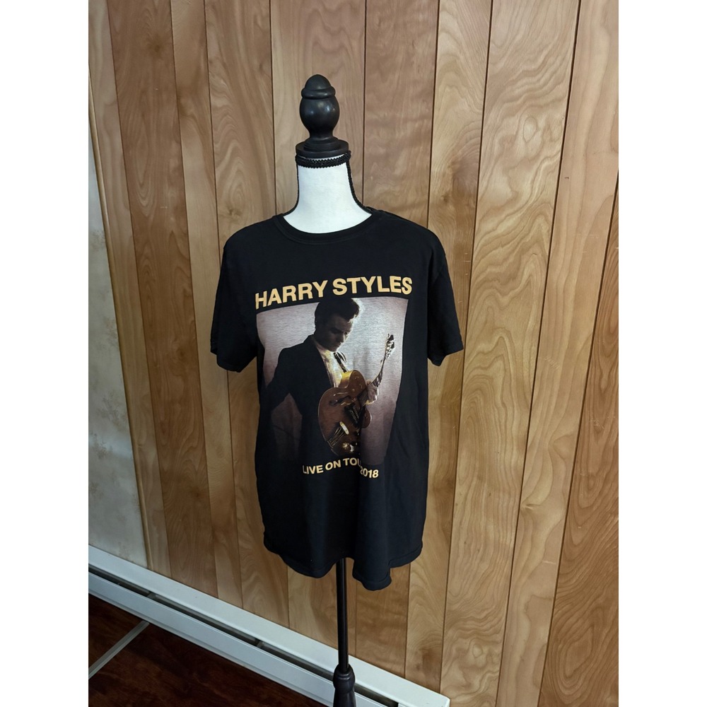 Harry Styles Live On Tour‎ 2018 Concert Graphic T-Shirt Black Gold Women Medium